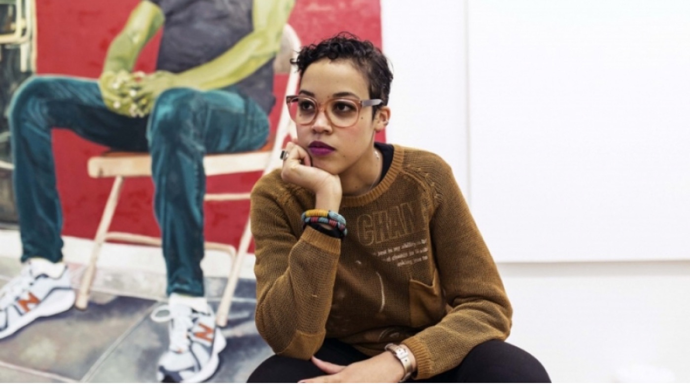 Jordan Casteel in her studio