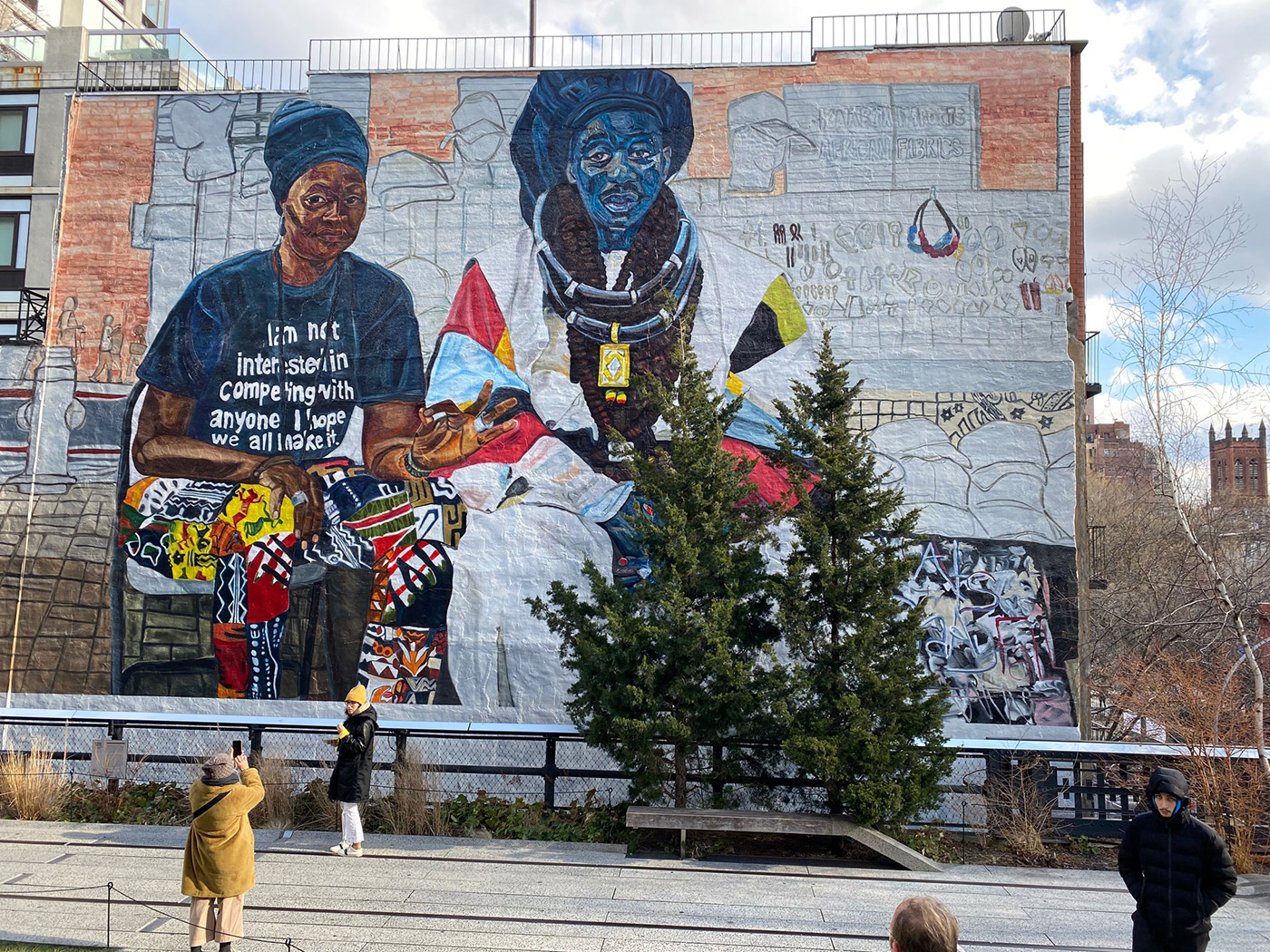 Jordan Casteel mural on the High Line