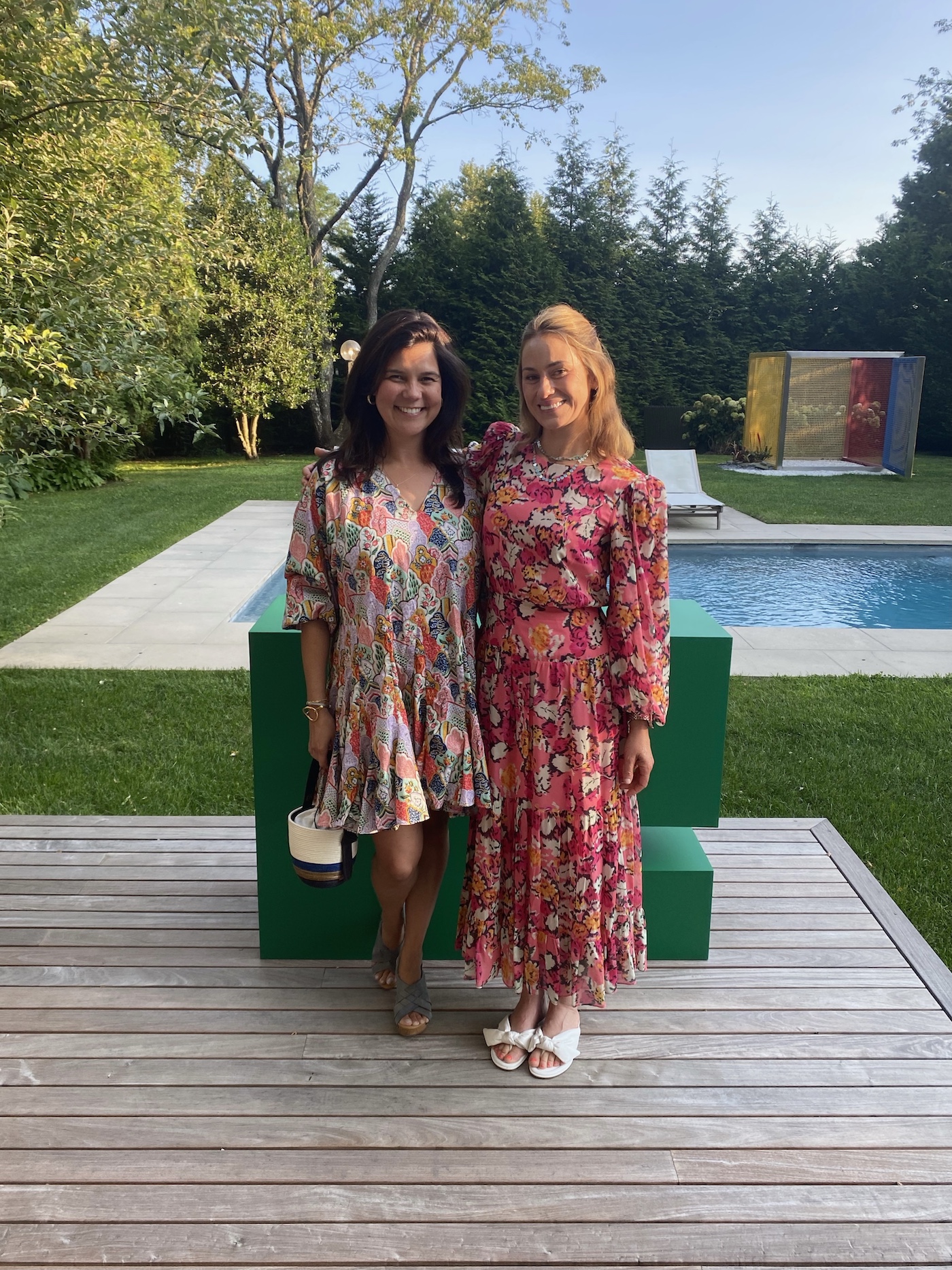 Savoring the last days of summer in front of Carmen Herrera sculpture