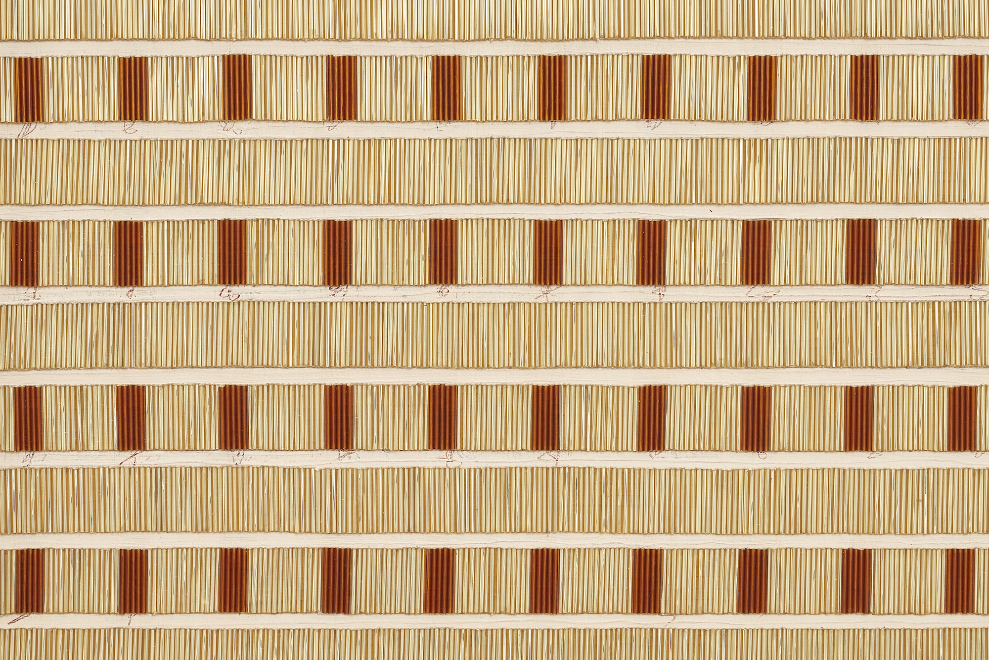 Detail of Dyani White Hawk work from No Forms Show at HAF