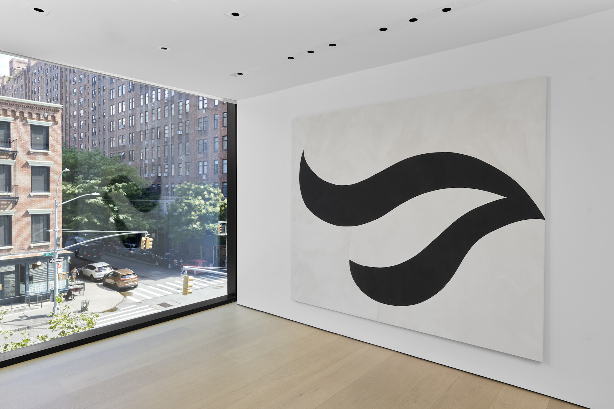 Installation view, Sarah Crowner's The Sea, the Sky, a Window at HAF